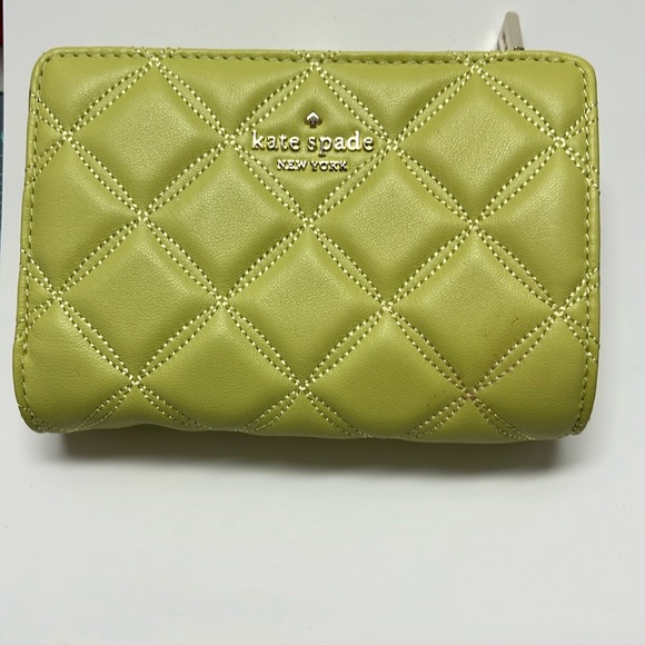 kate spade Handbags - Kate Spade Pale Chartreuse Quilted Wallet NWOT